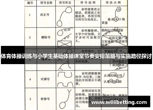 体育体操训练与小学生基础体操课堂节奏安排策略与实施路径探讨